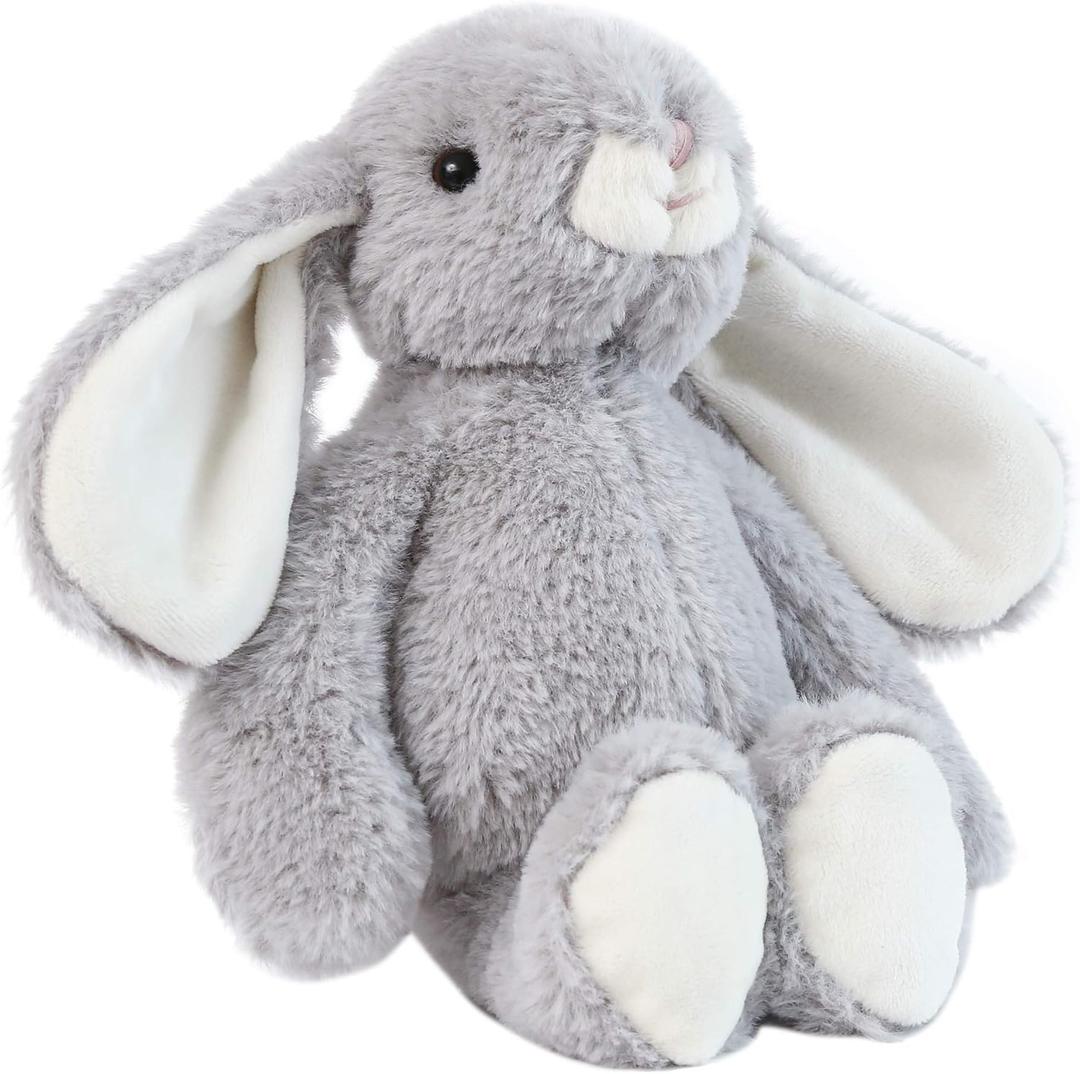 DILLY DUDU Gray Bunny Rabbit Stuffed Animal Plush Toy Best Gifts 10-Inch