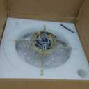 LUDOMIDE Flush Mount Ceiling Fan with Light, 22" Modern Crystal Chandelier Ceiling Fan with Smart 4-Light Color Change, Luxury LED Ceiling Fan, Low Profile Ceiling Fan for Bedroom (Gold)