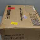 GREENSTELL Small Vanity Stool Chair with Storage and Folding Back, 13" x 13" x 17.7" Faux Fur Soft Ottoman for Teenager, 4 Metal Legs with Anti-Slip Feet, Furry Padded Seat for Makeup, Bedroom, White