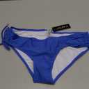 Womens Low Rise Bikini Bottoms - Side Tie Bathing Suit Swim Bottom Ruched Swimsuits Swimwear (Small, Royal Blue)