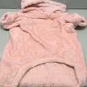 Fuzzy Dog Hoodie Dog Sweaters for Large Dogs Soft Double-Sided Plush Fleece Sweater Clothes Coats Hoodie Sherpa Hooded Sweatshirt(Pink-XXL)