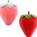 zhidiloveyou 2PCS 9" Strawberry Plush Pillow Soft Stuffed Fruit Toy for Kids Adults