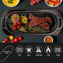 DVK Fajita Skillet Sizzling Plate with Wooden Base for Steak Plate Home Restaurant Kitchen Cooking (4PCS)