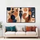 Extra Large Wall Art for Living Room Above Couch Bedroom Office, Beige Abstract Modern Luxury Framed Crystal Porcelain Wall Decor, Waterproof Easy Clean Artwork for Home Hotel Restaurant Spa 29x58 Inch