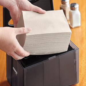 OneUp by Choice Kraft 2-Ply Wide Interfold 6 1/2" x 8 1/2" Dispenser Napkin - 6,000/Case
