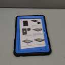 MENZO Case for Fire HD 10 (Only 13th Gen, 2023 Release) Bracket Design, Layer Duty Shockproof Rugged Case with Kickstand, Black+Teal