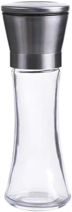 Salt and Pepper Mill Sets  2PCS Salt and Pepper Grinder Set Pepper Grinder Refill Premium Stainless Steel Salt and Pepper Mills with Adjustable Coarseness - Salt Grinders and Pepper Shaker Mills kitc (LARGE SLIVER)