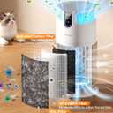 Meowant Pet Air Purifier for Home Large Room Up to 3900 Ft², U-Shape 360° Air Intake, H13 HEPA Filter Reduce Pet Hair Dander Odors Dust, Air Cleaner with Washable Pre-Filter, PM2.5 Monitor, Auto Mode