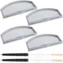 Novabright 4 Pack Dryer Lint Trap Replacement, Stainless Steel Screen Filter with 2 Pcs Cleaner Brush, Lint Catcher Compatible with GE Dryer Filter WE03X23881