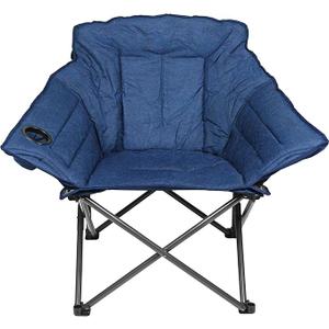 Zenithen Limited Foldable Guidesman Padded Durable Portable Folding Chair, Perfect for Camping, Outdoor Recreation, Accent, or Sporting Events, Blue (Pack of 1)