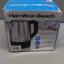 Hamilton Beach Electric Tea Kettle, Water Boiler & Heater, 1 L, Cordless, Auto-Shutoff & Boil-Dry Protection, Stainless Steel (40998)