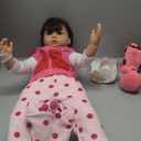 Kdudgso Reborn Baby Dolls 24 Inch Realistic Toddler Silicone Baby Doll Girl with Long Hair in Gift Box, Weighted Lifelike Babe Muñecas Niñas, Feeding Toys, Birth Certificate Accessories for Age 3+