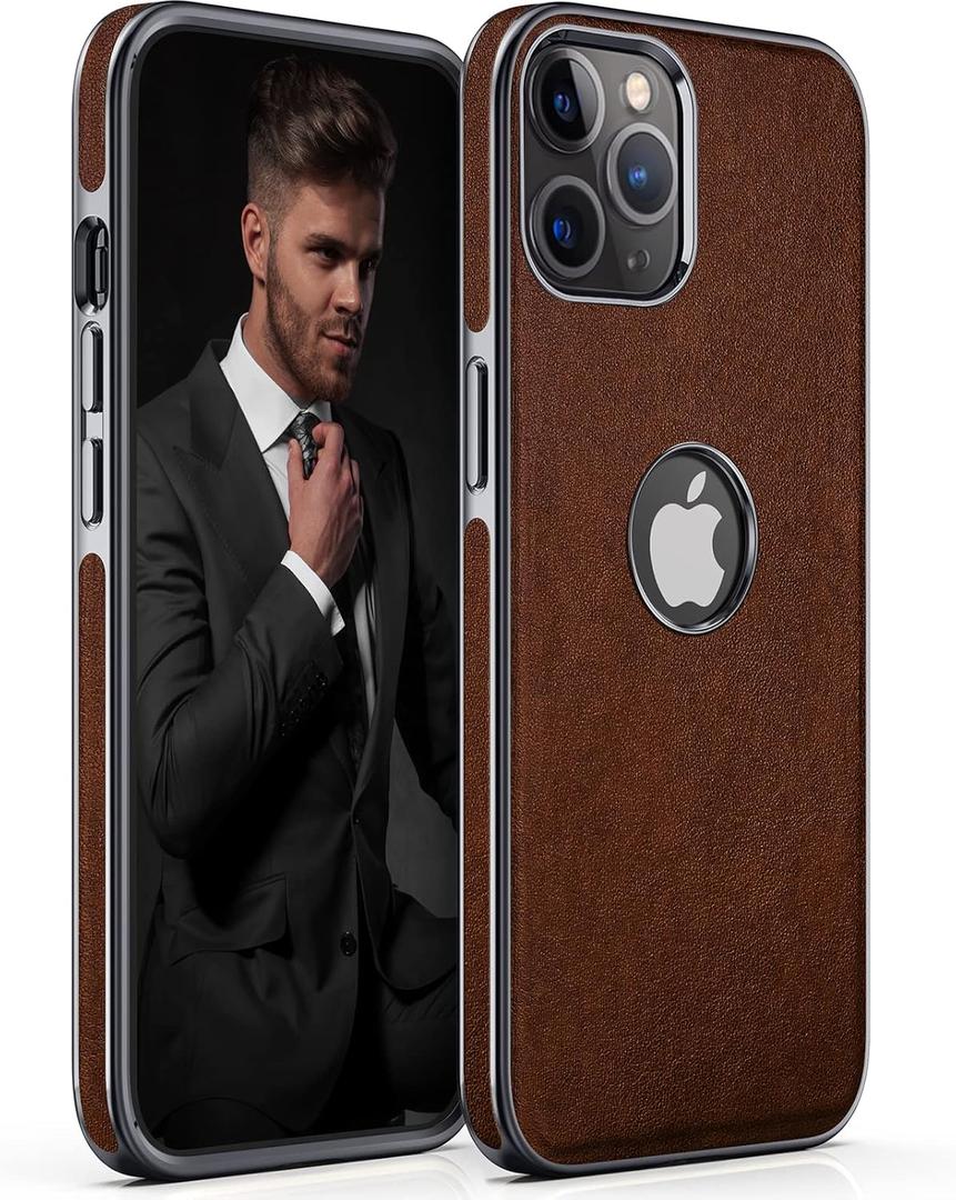 LOHASIC for iPhone 13 Pro Case, Premium Leather Slim Luxury PU Soft Flexible Bumper Rugged Non-Slip Grip Shockproof Protective Cover Men Women Phone Cases for iPhone 13 Pro 6.1" - Maroon