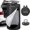 Pop Up Changing Tent for Car, 71in Portable Camping Shower Tent with Strong Magnetic Suction Cups & Hanging Strap, Privacy Bathroom Toilet Pod with Interior Clothesline, Hooks, Carry Bag (Black), Xl