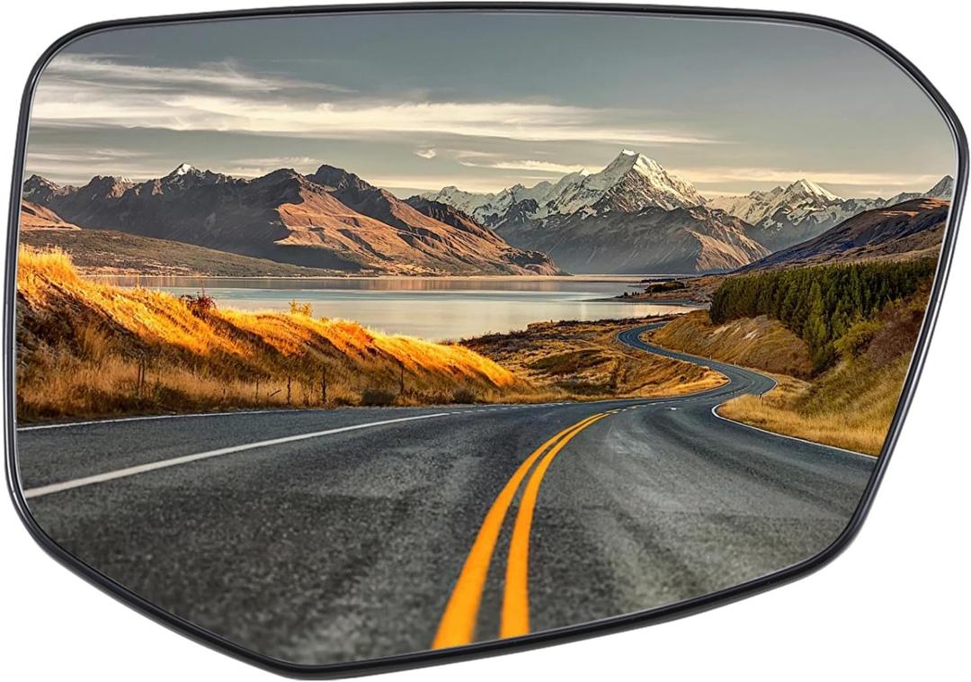 Passenger Side Mirror Replacement for 2016-2021 Honda Civic, 2018-2022 Honda Envix, 2019-2022 Honda Crider Mirrors Glass - Convex Mirror Glass, Right Side Rear View Mirror with Power Heated