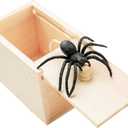 Winbar Rubber Spider Trick Box, Handmade Wooden Trick Surprise Box Spider Hidden in One Box Trick Toys for Adults and Children Pranks for Adults Stuff
