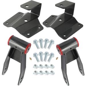 GDYDI 4'' Rear Drop Shackles and Hangers Kit for 1996-2006 Chevy Silverado 1500 GMC Sierra 2WD Truck Short Bed Only Lowering Leveling Set