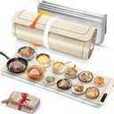 FYY Extra Long Warming Mat for Food with Heat Resistant Pad, Prevent Countertop Cracks, Keep Meal Warm, Rapid and Full Surface Heating, 6 Temp Settings, 6H Timer, Rollable Portable Food Warmer, Beige