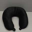 Adult Cozy Soft Microfiber Neck Pillow for Travel  Compact, Machine Washable - Perfect for Airplane, Car, or Home Use - Filled and Finished in The USA  Black