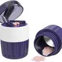 EZY DOSE Pill Crusher and Cutter 3-in-1, Crushes Cuts, and Stores Pills, Vitamins, Tablets, Built-In Storage Compartment, Features Stainless-Steel Blade, Portable and Travel-Friendly, Purple, BPA Free, 1 Pack