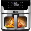 8.5QT Air Fryer, Nonstick Square Basket Family Size Digital Air Fryers, Smart Touchscreen with 8-Preset, Air Frying, Reheat Leftovers, Party Food, Fast Cooking, Dishwasher-Safe, for Kitchen (8.5 QT/8L, Black (Touchscreen Series))