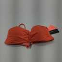 Tempt Me Women Twist Bandeau Bikini Top Strapless Swimsuit Top Only (Small, Orange)