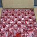 XKXKKE 100 Pcs Red Plastic Glasses, Plastic Water Goblets for Parties, Stemmed Drinking Glasses for Wedding Reception, Grand Event Party Bar Supplies Reusable Drinking Cups