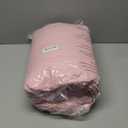 JOLLYVOGUE Pink Seersucker King Comforter Set, 3 Pieces Bed in a Bag Comforter Set, Lightweight & Fluffy Bedding Sets King for All Season with 1 Ruffle Comforter and 2 Ruffle Pillowshams