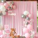8 x 10 ft Baby Pink Backdrop Curtains Photo Background Panels Wrinkle Free Drapes for Backdrop Soft Long Curtains for Backdrop Decoration Princess Birthday Parties Wedding Bridal Shower