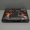 GOTIDEAL Kids Art Kit,Art Supplies for Kids,210 PCS Art Set with Double Sided Trifold Easel,Coloring Book, Crayons, Markers, Watercolor Pens, Arts & Crafts,Gift for 4-12 Year Old(Black)