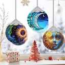 Blue Moonlight Ornament, Christmas Ornaments, Christmas Decorations for Tree, Stained Glass Ornament, Heirloom Keepsake, Gift Exchange, Gift Ideas, Bauble Present