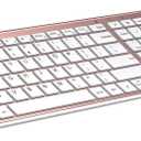 Rose Gold Wireless Keyboard Mouse, seenda Slim Low Profile Keyboard and Mouse Set with Silent Keys Portable Size for Windows 7/8/10/11 PC Laptop Computer