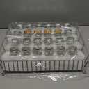 Set of 36 Square Spice Jars With Bamboo Lid 120 ml Glass Shaker Storage Jars Kitchen With Funnel Stickers Cleaning Brush