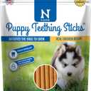 N-Bone Puppy Teething Sticks, Chicken Flavor, Natural Puppy Chew Sticks & Teething Treats, SQF Certified, Made with Rice Flour for Easy Digestion, Calcium Enriched (3.7oz) BBD Nov 19 2027