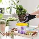 Meanplan 28 Pcs Spring Crafts 16 Spring DIY Flower Pots Paint Your Own Ornament Kit DIY Craft Flower Pot 12 Colorful Markers, Decorate Your Own Home