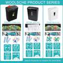 Woolsche Paper Shredder,10-Sheet Cross Cut with 3.43-Gallon Basket, P-4 Security Level,3-Mode Design - Shreds CD and Credit Card,Durable,Fast and Jam Proof for Home Office (ETL Certified)