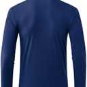Mens Turtleneck Shirts Long Sleeve Thermal Undershirts Stretch Slim Fit Basic Tops Navy X-Large (XL)