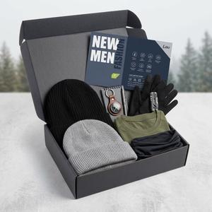 Men’s Outdoor Apparel & Beanie Accessories Gift Set – Multi-Piece Winter Essentials Pack with Knit Beanie & Apparel, One Size Fits Most, Gloves: Standard Adult Men’s Medium/Large