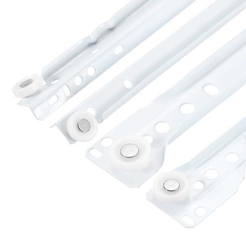 uxcell 1 Pair Drawer Slides, 16 Inch Drawer Slide Heavy Duty Side Bottom Mount Drawer Glides Replacement for Cabinet Dresser Drawers