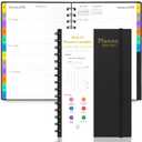 Daily Planner 2025-2026, July 2025 - December 2026, Yearly Monthly Weekly Daily Academic Calendar Planner, 18 Month with Tabs, Time Management Manual, 100GSM Thick Paper, A5 Size, Black