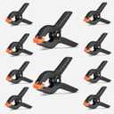 Spring Clamps, 10 Pack 4.5in Professional Plastic Heavy Duty Spring Clips for Crafts, Backdrop Clips Clamps for Backdrop Stand ,Photography Studios, Woodworking, Home Improvement