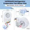241509402 Evaporator Fan Motor for Refrigerator by AMI PARTS-Replaces PS1526073 AP3958808 AH1526073 EA1526073 1196443 241509401 7241509402
