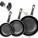 Nonstick Frying Pans Set, 8"+10"+12" Frying Pan Skillet 3-Pieces Set, PFAS-Free, Dishwasher Safe, Suitable for All Types of Cookers, Including Induction (FT5)