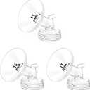 3pcs 15/16/17mm Flanges Pump Part Compatible with Spectra S2 S1 9 Plus Synergy Gold/Ameda MYA/Motif Luna/Cimilre Breast Pumps, Replacement to Spectra Pump Accessories Flange Shield