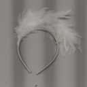 JUNBESTN Feather Fascinator Women Halloween Christmas Tea Party 20s 50s 80s Headband Hat