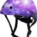 Adjustable Color Gradient Toddler Kids Bike Helmet for 3-5-8-14+Ages Girls Boys.Skateboard Bicycle Toddler Helmet 2-4 Years for Multi-Sports Cycling Scooter Inline Roller Skates Rollerblading (Medium, Cosmos)