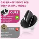 650847 Knob Cooktop Stove Replacements Compatible for Bosch Stove Knobs Replacements/Electric Stove Knobs,Gas Range,Oven Stove Top Range Surface Burner Knobs,5 Packs