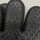 MAD SHARK Oven Mitts Silicone 450 Degrees, Oven Gloves with Fingers Waterproof & Non-Slip, Oven Mitts Heat Resistant Soft Cotton Lining, Ideal Gift for Woman Cooking Baking Barbecue(Black)