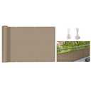 4'x25', 100% Solid Non-See-Through Privacy Fence Panel, 4ft Garden Privacy Fence, Full Privacy Protect for Balcony, Backyard,Porch, Railing and Pool, Khaki