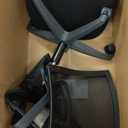 Fizzin Ergonomic Office Desk Chairs, Mesh Computer Chair with Adjustable Lumbar Support, Breathable Task Chair with Wheels, Executive Rolling Swivel Task Chair for Home Office (Black)